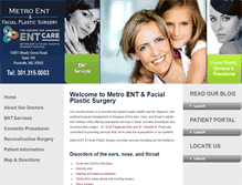 Tablet Screenshot of metroentfacialplastics.com